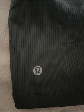 Lululemon Ribbed Army Green Athletic One Shoulder Tank
